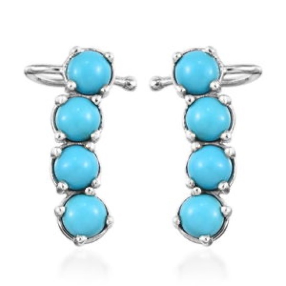 Arizona Sleeping Beauty Turquoise Ear Climbers